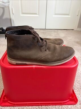 Men's Brown Leather Chukka Boots - Casual Lace-Up Ankle Shoes